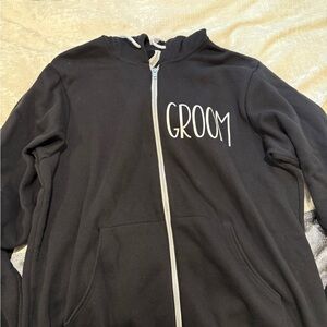 Bella Canvas Black Fleece Zip-Up Hoodie WORN ONCE